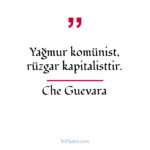 Yağmur komünist, rüzgar kapitalisttir